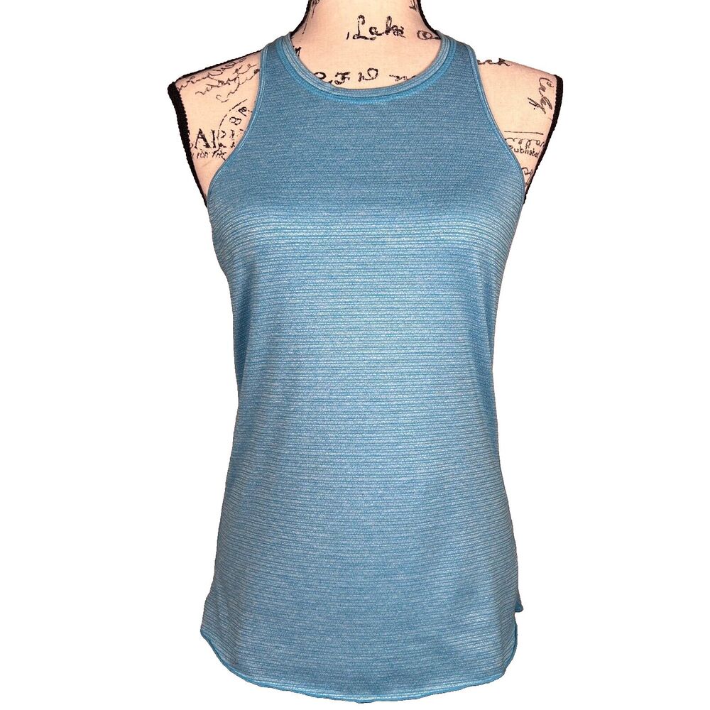 Manduka Sz S Yoga Tank Top Blue Stretch Racerback